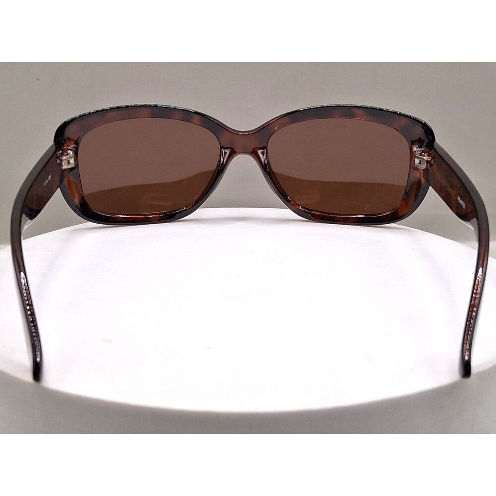 Foster Grant Election Women's Wrap Polarized Amber Brown Sunglasses - Picture 5 of 15